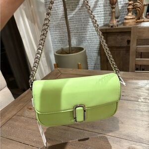 Marc Jacobs Green Shoulder Bag with Modern Flap